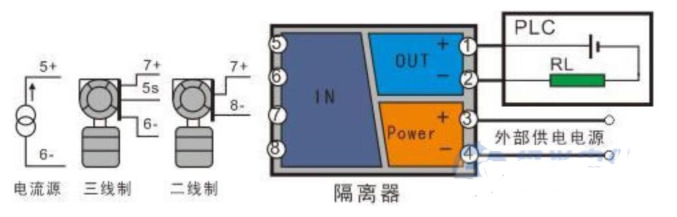 有源信號(hào)隔離器接線圖